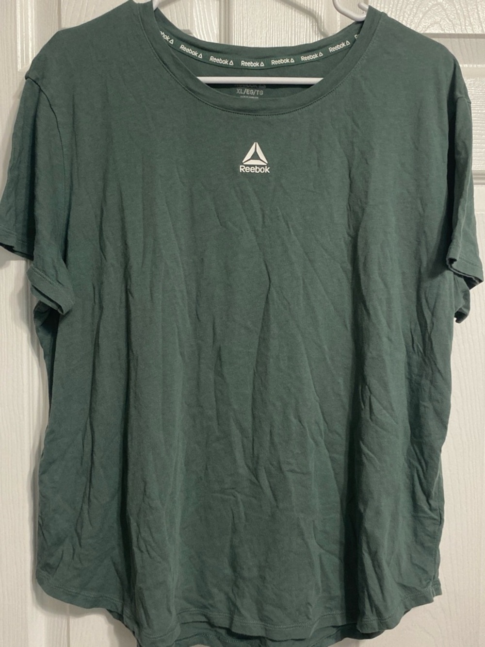 Reebok Men’s Dark Green Logo Short Sleeve Tee